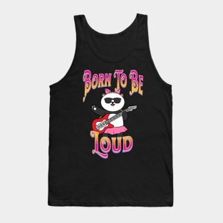 Panda Playing Guitar – Born To be Loud Tank Top